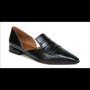 Franco Sarto Artisan Loafer in black crocodile, brand new/never worn, sz 6